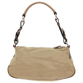 Prada-PRADA Shoulder Bag Nylon Brown Auth bs8253-Brown