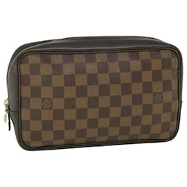 Louis Vuitton-LOUIS VUITTON Damier Ebene Trousse Toilette Clutch Bag N47623 LV Auth yk8961-Other