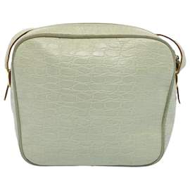 Salvatore Ferragamo-Salvatore Ferragamo Shoulder Bag Leather Gray Green Auth ep1837-Green,Grey