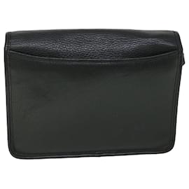 Autre Marque-Burberrys Clutch Bag Cuero Negro Auth bs8730-Negro