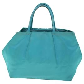 Prada-PRADA Hand Bag Nylon Turquoise Blue Auth 56277-Other