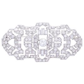 inconnue Spilla Art Déco, platino e diamanti. Altro