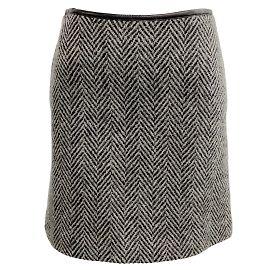 Burberry Brit Charcoal / Black Herringbone Skirt Grey