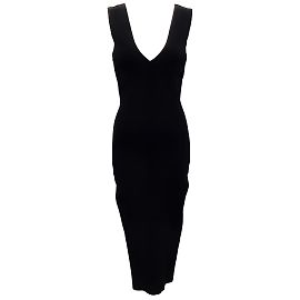 Vestido midi preto de malha sem mangas Rick Owens Preto