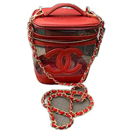 Chanel-bolsa vinly-Vermelho