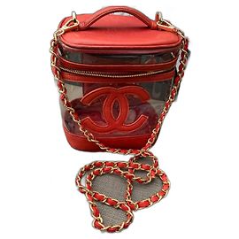 Sac Chanel Vinly en cuir rouge Rouge