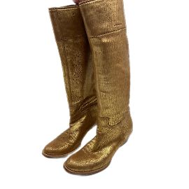 Botas Miu Miu T.EU 35 Cuero Dorado