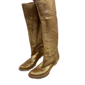Miu Miu-MIU MIU  Boots T.eu 35 leather-Golden
