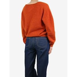 Khaite-Suéter de caxemira laranja ferrugem com decote em V - tamanho S-Laranja