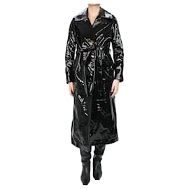 Autre Marque-Trench coat preto de couro envernizado - tamanho FR 36-Preto