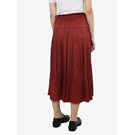 Ulla Johnson-Red pleated midi skirt - size UK 8-Red