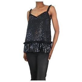 Needle & Thread Top noir orné de sequins - taille XS Noir