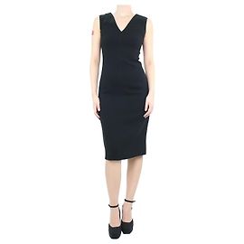 Joseph Schwarzes Flou Dana-Stretchkleid – Größe UK 8 Schwarz