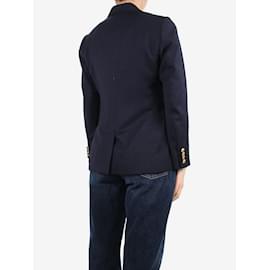 Ralph Lauren-Blue embroidered wool blazer - size UK 12-Blue