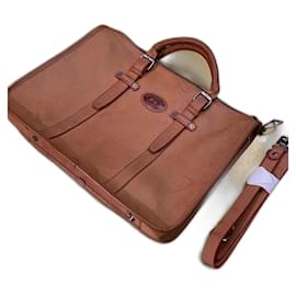 Autre Marque-La Martina Men's leather satchel-Brown