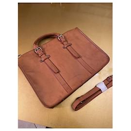 Autre Marque-La Martina Men's leather satchel-Brown