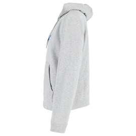 Sandro-Sandro Amour Appliqué Hoodie in Gray Cotton-Grey