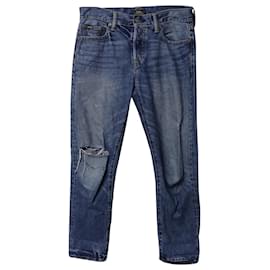 Polo Ralph Lauren-Polo Ralph Lauren Distressed Boyfriend-Jeans aus blauem Denim-Blau
