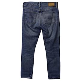 Polo Ralph Lauren-Polo Ralph Lauren Distressed Boyfriend-Jeans aus blauem Denim-Blau