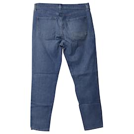 J Brand-Jeans cropped J Brand in denim di cotone blu-Blu