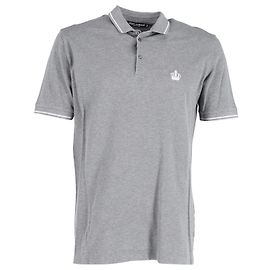 Polo Dolce & Gabbana avec patch couronne en coton gris Gris