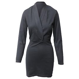 Abito Iro Davida con scollo a V in cotone Nero Nero