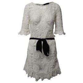 Vestido de encaje Ralph Lauren en algodón blanco Blanco