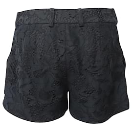 Diane Von Furstenberg-Diane Von Furstenberg Lace Casual Shorts in Black Cotton -Black
