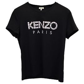 Camiseta Kenzo Logo de Algodón Negro Negro