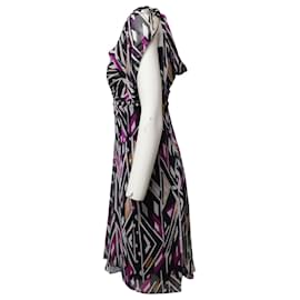 Diane Von Furstenberg-Diane Von Furstenberg Printed Mid-length Dress in Multicolor Silk -Multiple colors