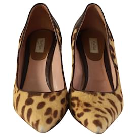Max Mara-Max Mara Leopard Print Pony Style Pumps in Multicolor Leather -Other