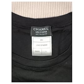 Chanel-Round collar ts cotton mercerise-Black