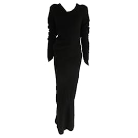 Junya Watanabe-Junya Watanabe Wool Floor Length Dress-Black