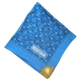 Louis Vuitton-Bufandas de seda-Azul