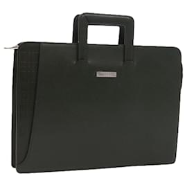 Burberry-BURBERRY Hand Bag Leather Khaki Auth 55669-Khaki