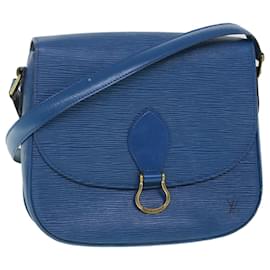Louis Vuitton-LOUIS VUITTON Epi Saint Cloud GM Shoulder Bag Blue M52195 LV Auth 56209-Blue
