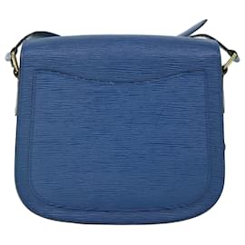 Louis Vuitton-LOUIS VUITTON Epi Saint Cloud GM Shoulder Bag Blue M52195 LV Auth 56209-Blue