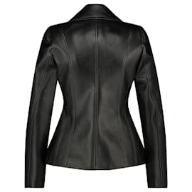 Autre Marque-Monique Singh, Faux leather biker jacket-Black