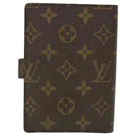 Louis Vuitton-LOUIS VUITTON Monogramm Agenda PM Tagesplaner Cover R.20005 LV Auth 55468-Monogramm