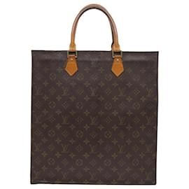 Louis Vuitton-LOUIS VUITTON Monogram Sac Plat Hand Bag M51140 LV Auth 55183-Monogram