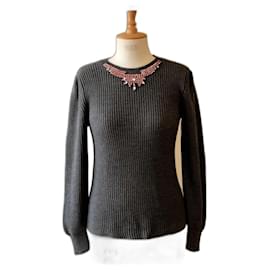 Weill-Sweater with Weill stass-Dark grey