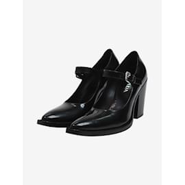 Prada-Schwarze Derby-Schuhe aus Lackleder – Größe EU 39-Schwarz
