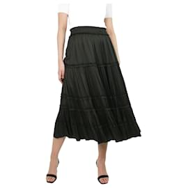 Ulla Johnson-Green midi tiered skirt - size UK 8-Green