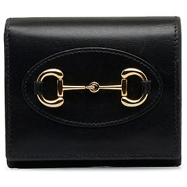 Gucci Black Horsebit 1955 Bifold Wallet Black