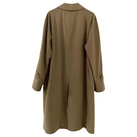 Burberry Detachable Hood Herringbone Wool Tailored Coat , Size: 48, Brown