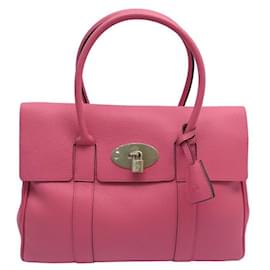 Mulberry-NEW MULBERRY BAYSWATER HH HANDBAG2873 PINK GERANIUM PURSE SEEDED LEATHER-Pink