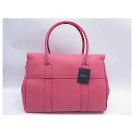 Mulberry-NEUF SAC A MAIN MULBERRY BAYSWATER HH2873 CUIR GRAINE ROSE GERANIUM PURSE-Rose