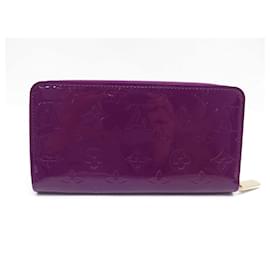Louis Vuitton-NEW LOUIS VUITTON ZIPPY WALLET MONOGRAM VARNISH LEATHER M90140 Wallet-Purple