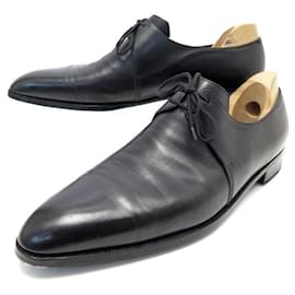 Corthay-SAPATOS CORTHAY DERBY PERSONALIZADOS 46.5 47 Sapatos de couro preto-Preto