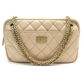 Chanel-NEW CHANEL CAMERA HANDBAG 2.55 AGED LEATHER OLD PINK CHAIN HAND BAG-Other